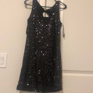 Black sequin dress